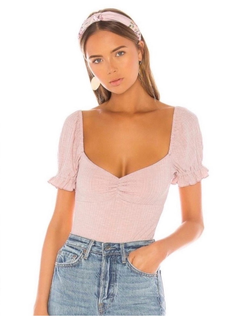 Lover + Friends pink bodysuit Size Small
